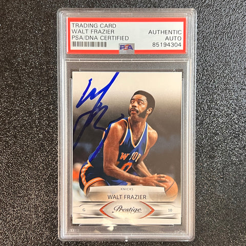 2009-10 Panini Prestige #124 Walt Frazier Signed Card AUTO PSA Slabbed Knicks