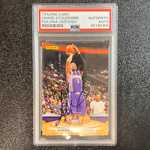 2009 Panini America #281 Amare Stoudemire Signed Card PSA Slabbed Suns