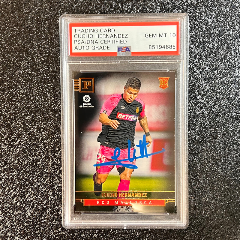 2019-20 Panini Chronicles Soccer #398 Cucho Hernandez Signed Card AUTO 10 PSA/DNA Slabbed RCD Mallorca