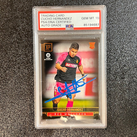 2019-20 Panini Chronicles #398 Cucho Hernandez Signed Card AUTO 10 PSA/DNA Slabbed RCD Mallorca