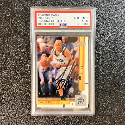 2001-02 Upper Deck #369 Mike Bibby Signed Card AUTO PSA Slabbed Kings