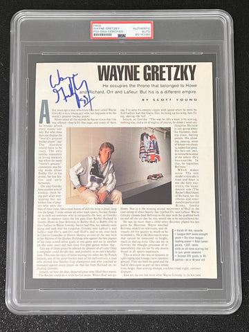 Wayne Gretzky Signed Newspaper PSA/DNA Encapsulated Auto NHL