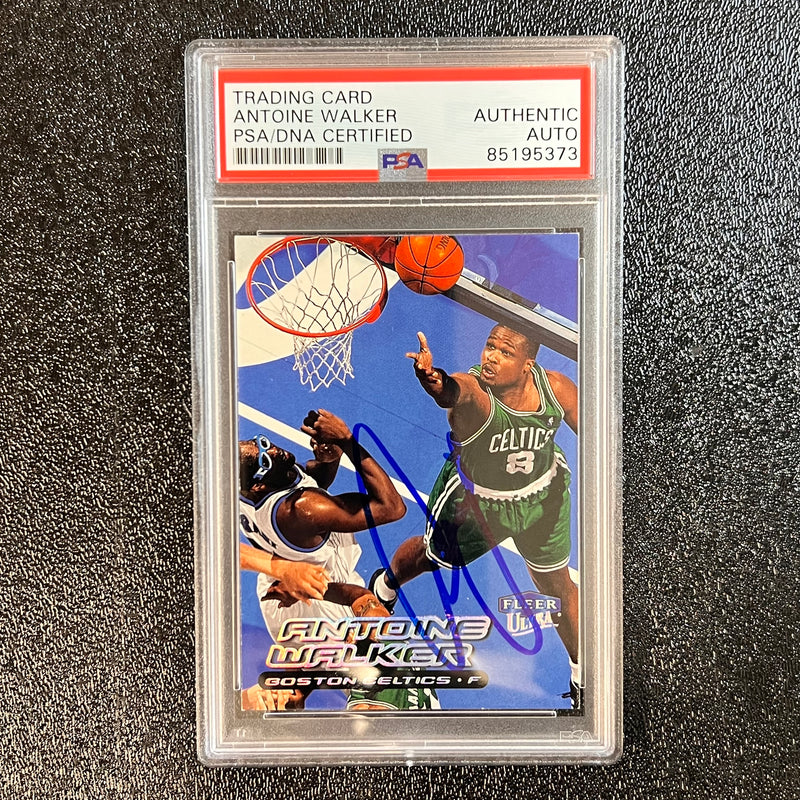 1999-00 Fleer Ultra #115 Antoine Walker Signed Card AUTO PSA Slabbed Boston Celtics