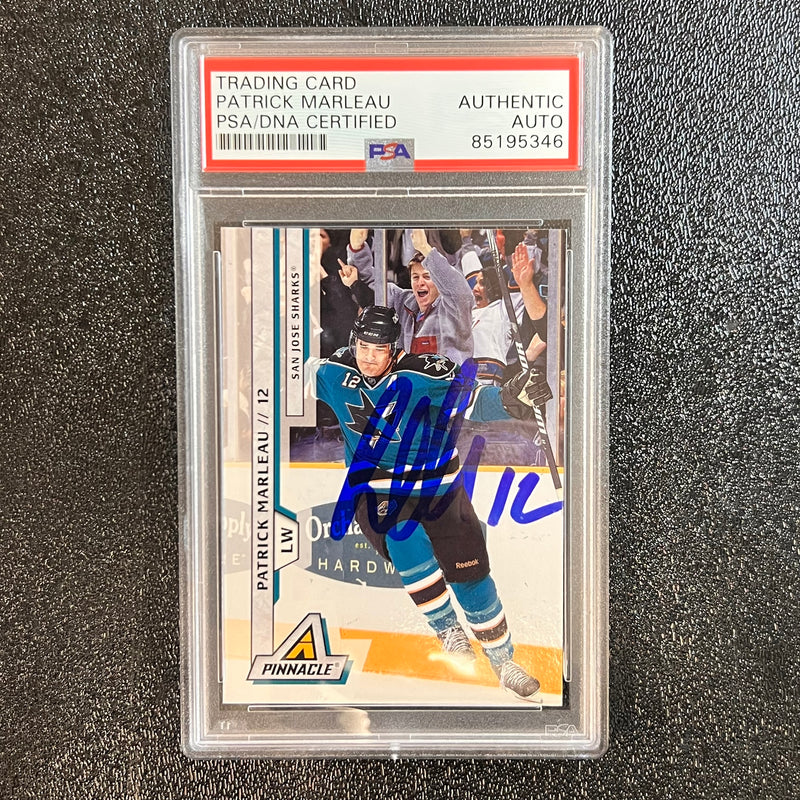 2011 Panini #36 PATRICK MARLEAU signed card PSA/DNA San Jose Sharks Slabbed