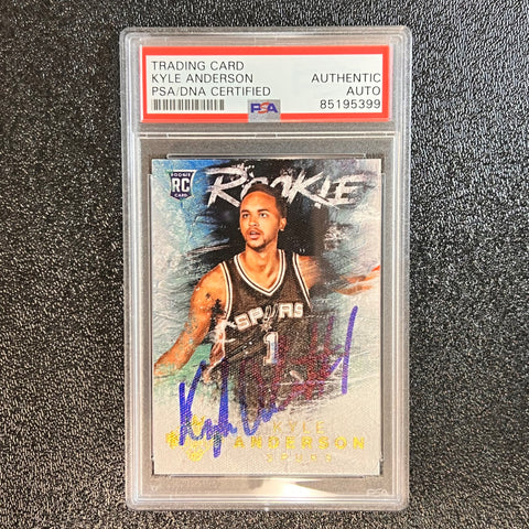 2014-15 Panini Court Kings #122 Kyle Anderson Signed Card AUTO PSA/DNA Slabbed RC Spurs