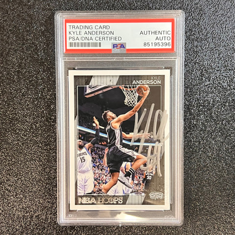 2016-17 NBA Hoops #124 Kyle Anderson Signed Card AUTO PSA/DNA Slabbed Spurs