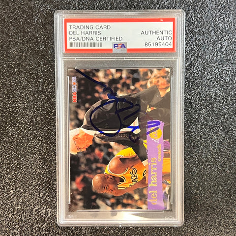 1995 Skybox #182 Del Harris Signed Card AUTO PSA Slabbed Lakers