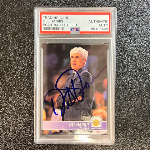 1994 Skybox #285 Del Harris Signed Card AUTO PSA Slabbed Lakers