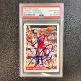 1992-93 Upper Deck #187 Hersey Hawkins Signed Card AUTO PSA Slabbed 76ers