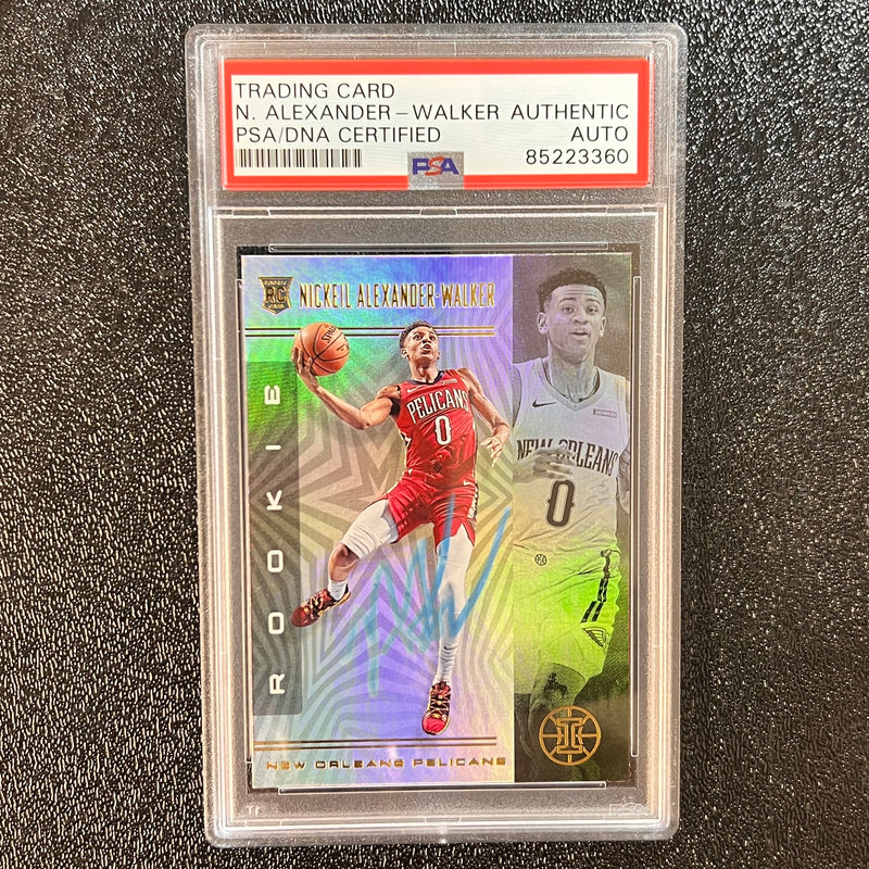 2019-20 Panini Illusions #157 Nickeil Alexander-Walker Signed Card AUTO PSA RC Slabbed Pelicans