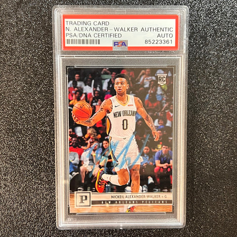 2019-20 Panini Chronicles #122 Nickeil Alexander-Walker Signed Card AUTO PSA Slabbed Pelicans