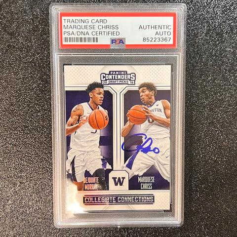 2016 Panini Contenders Draft Picks Collegiate Connections #2 Marquese Chriss Signed Card AUTO PSA Slabbed Washington Huskies