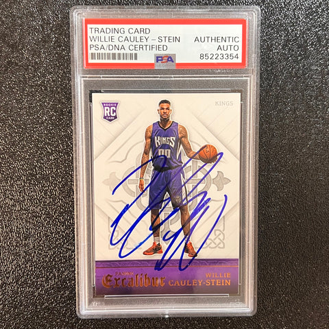 2015-16 Panini Excalibur #183 Willie Cauley-Stein Signed Card AUTO PSA Slabbed RC Kings