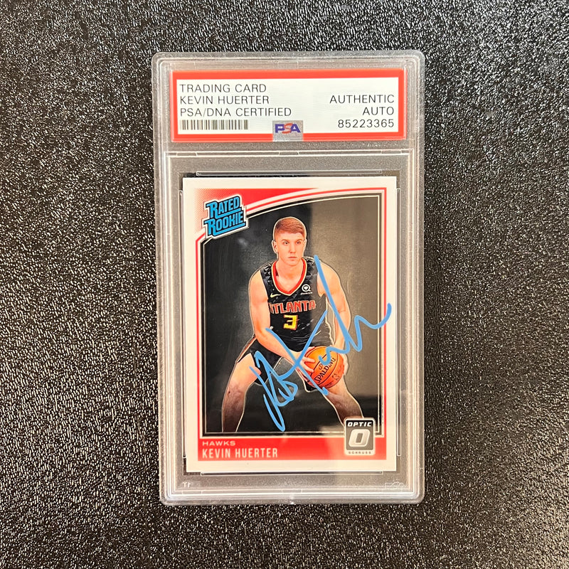 2018-19 Donruss Rated Rookie #184 Kevin Huerter signed Card AUTO PSA/DNA Slabbed Hawks RC