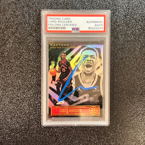 2020-21 Panini Illusions #147 Chris Boucher Signed Card AUTO PSA Slabbed Raptors
