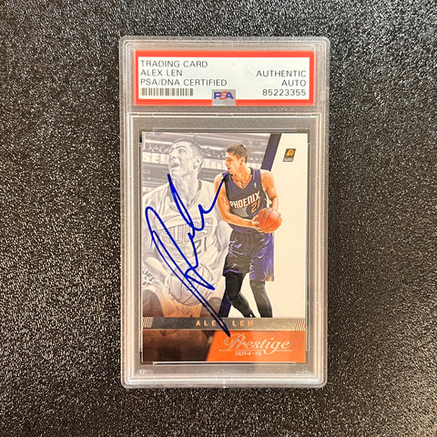 2014-15 Panini Prestige #24 ALEX LEN Signed Card AUTO PSA Slabbed Suns