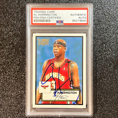 2008-09 Topps Basketball #38 Al Harrington Signed Card AUTO PSA Slabbed Pacers