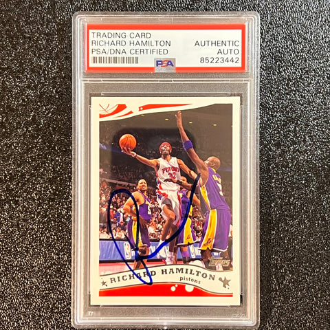 2006 Topps #120 Richard Hamilton Signed Card AUTO PSA Slabbed Pistons