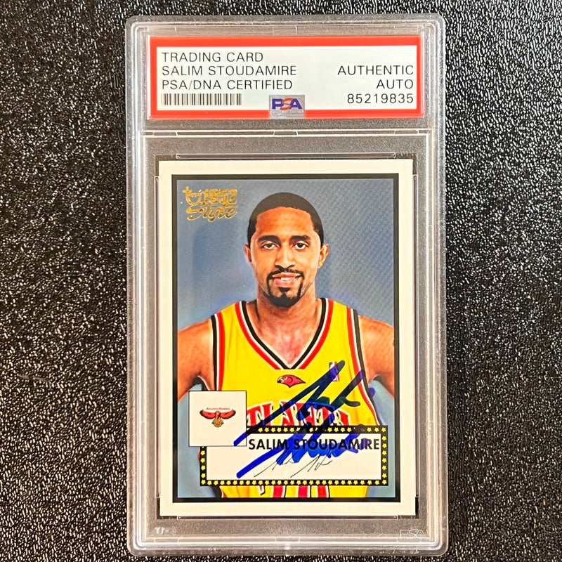 2006 Topps #160 SALIM STOUDAMIRE Signed Card AUTO PSA Slabbed Hawks