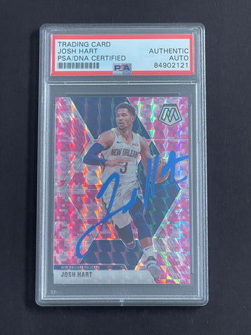 2019-20 Panini Mosaic #156 Josh Hart Signed Card PSA Slabbed Pelicans
