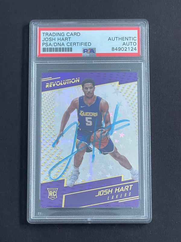 2017-18 Panini Revolution #132 JOSH HART Signed Card PSA Slabbed Lakers