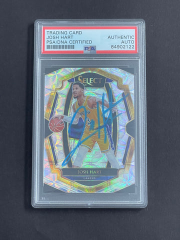2018-19 Panini Select #155 JOSH HART Signed Card PSA Slabbed Lakers