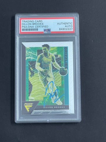 2020-21 Panini Flux #88 Dillon Brooks Signed Card PSA Slabbed Grizzlies