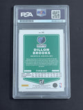 2021-22 Panini Donruss Light Blue Laser #50 Dillon Brooks Signed Card PSA Slabbed Grizzlies