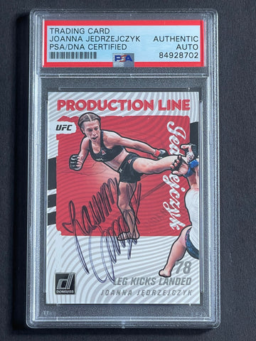 2022 Panini Donruss #2 Joanna Jedrzejczyk Signed Card PSA Slabbed UFC