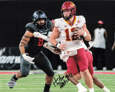 Hunter Dekkers signed 8x10 photo PSA/DNA Autographed Iowa State Football