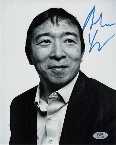 ANDREW YANG signed 8x10 photo PSA/DNA Autographed
