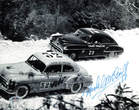 Hershel Mcgriff signed 8x10 photo PSA/DNA Autographed Racing Black and White