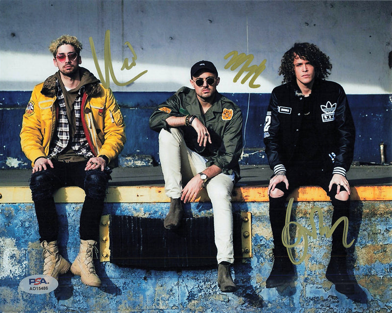 TREVOR DAHL, MATTHEW RUSSELL and KEVI MORSE signed 8x10 photo PSA/DNA Autographed Musician