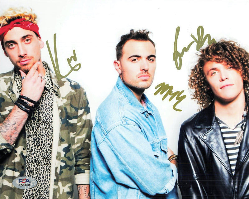 TREVOR DAHL, MATTHEW RUSSELL and KEVI MORSE signed 8x10 photo PSA/DNA Autographed Musician