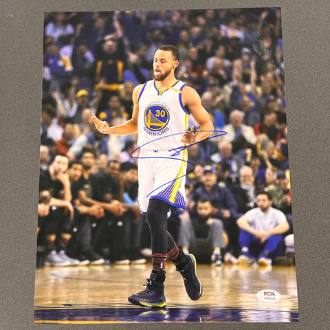Stephen Curry signed 11x14 photo PSA/DNA Golden State Warriors Autographed