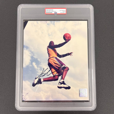 Kobe Bryant Signed Photo Encapsulated PSA/DNA Autographed Los Angeles Lakers HOF Rookie Graph