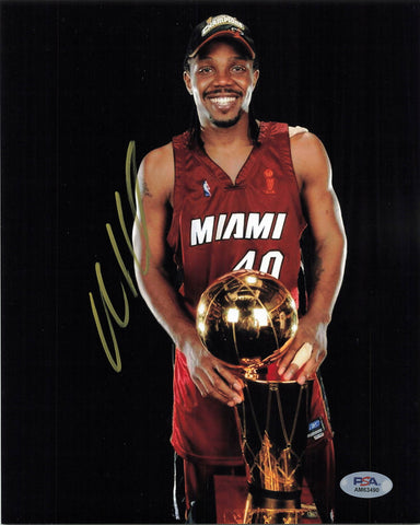 Udonis Haslem signed 8x10 photo PSA/DNA Miami Heat Autographed