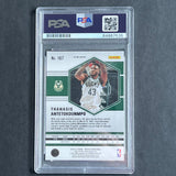 2020-21 Panini Mosaic #167 Thanasis Antetokounmpo Signed Card AUTO PSA Slabbed Bucks