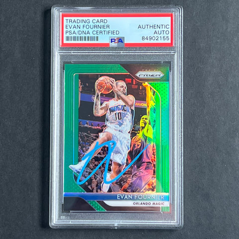 2018-19 Panini Prizm #139 EVAN FOURNIER Signed Card AUTO PSA Slabbed Magic