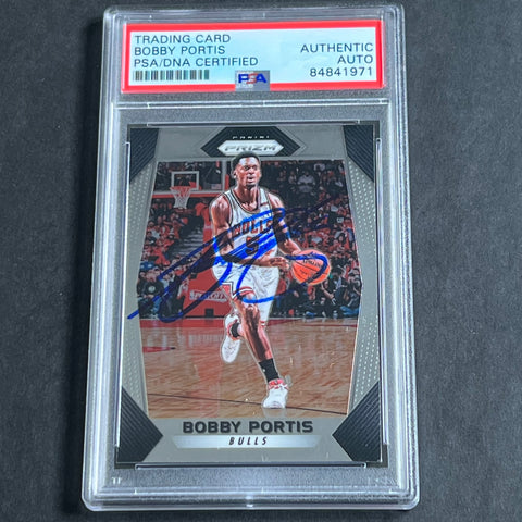 2017-18 Panini Prizm #245 Bobby Portis Signed Card AUTO PSA Slabbed Bulls