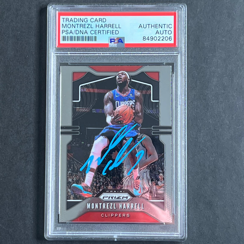 2019-20 Panini Prizm #124 Montrezl Harrell Signed Card PSA Slabbed Clippers