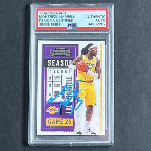 2020-21 Panini Contenders #91 Montrezl Harrell Signed Card PSA Slabbed Lakers