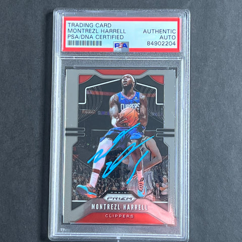2019-20 Panini Prizm #124 Montrezl Harrell Signed Card PSA Slabbed Clippers