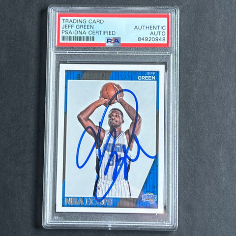 2016-17 Panini NBA Hoops #34 Jeff Green Signed Card AUTO PSA/DNA Slabbed Magic