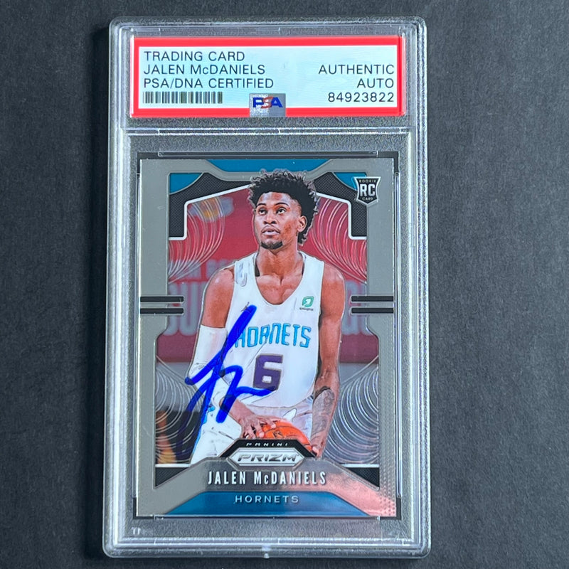 2019-20 Panini Prizm #297 Jalen McDaniels Signed Card AUTO PSA Slabbed Hornets