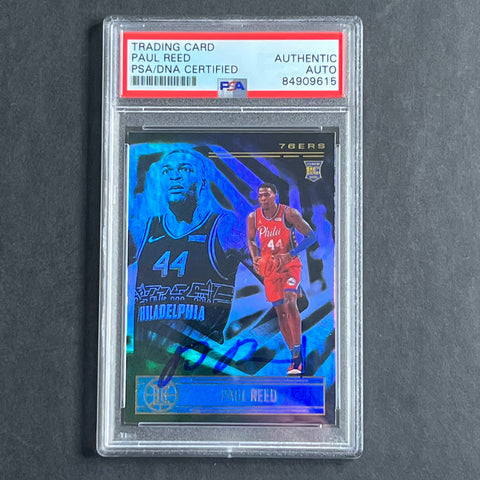 2020-21 Panini Illusions #168 Paul Reed Signed Card AUTO PSA Slabbed Sixers