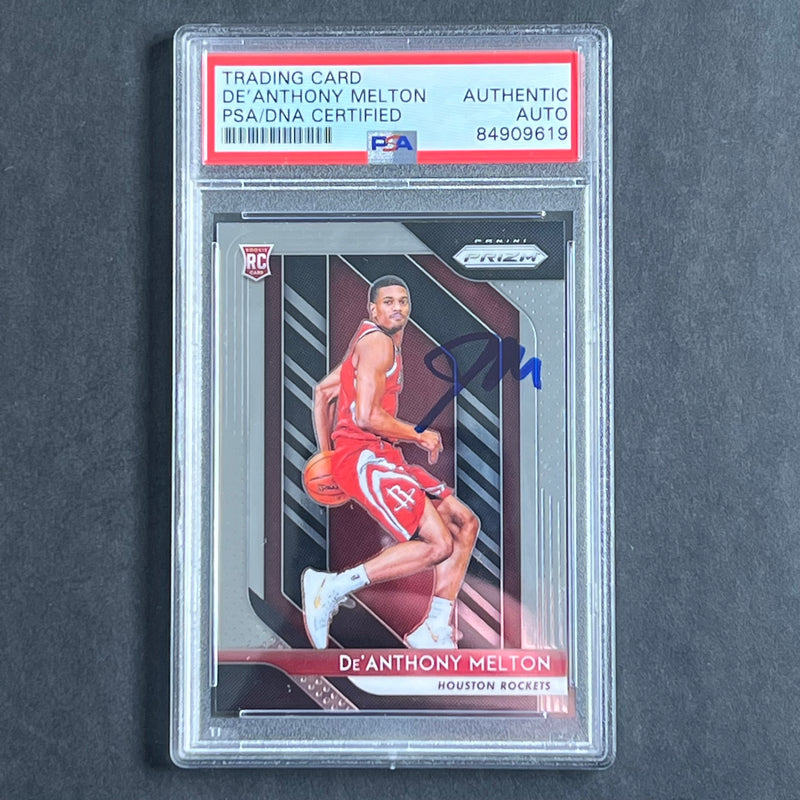 2018-19 Panini Prizm #4 De'Anthony Melton Signed Card AUTO PSA Slabbed RC Rockets