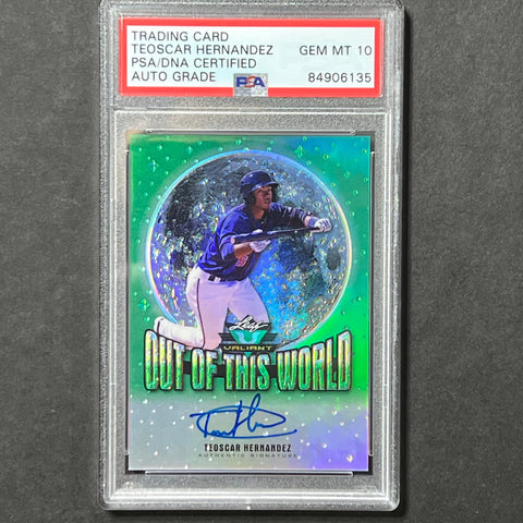 2014 Leaf Valiants #OW-TH1 Teoscar Hernandez Signed Card PSA Slabbed Auto 10 Mariners