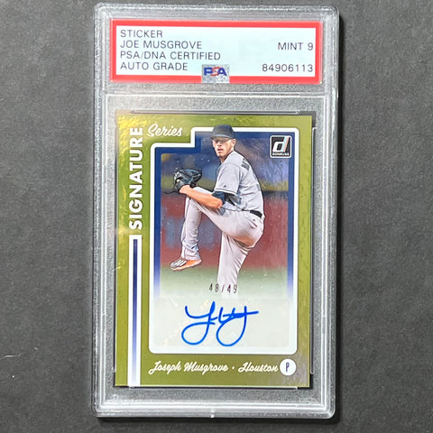 2017 Panini Donruss #SS-JM Joe Musgrove Signed Card PSA Slabbed Auto Grade 9 Astros