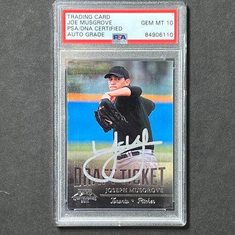 2011 Playoff Contenders #DT99 Joe Musgrove Signed Rookie Card PSA Slabbed Auto Grade 10